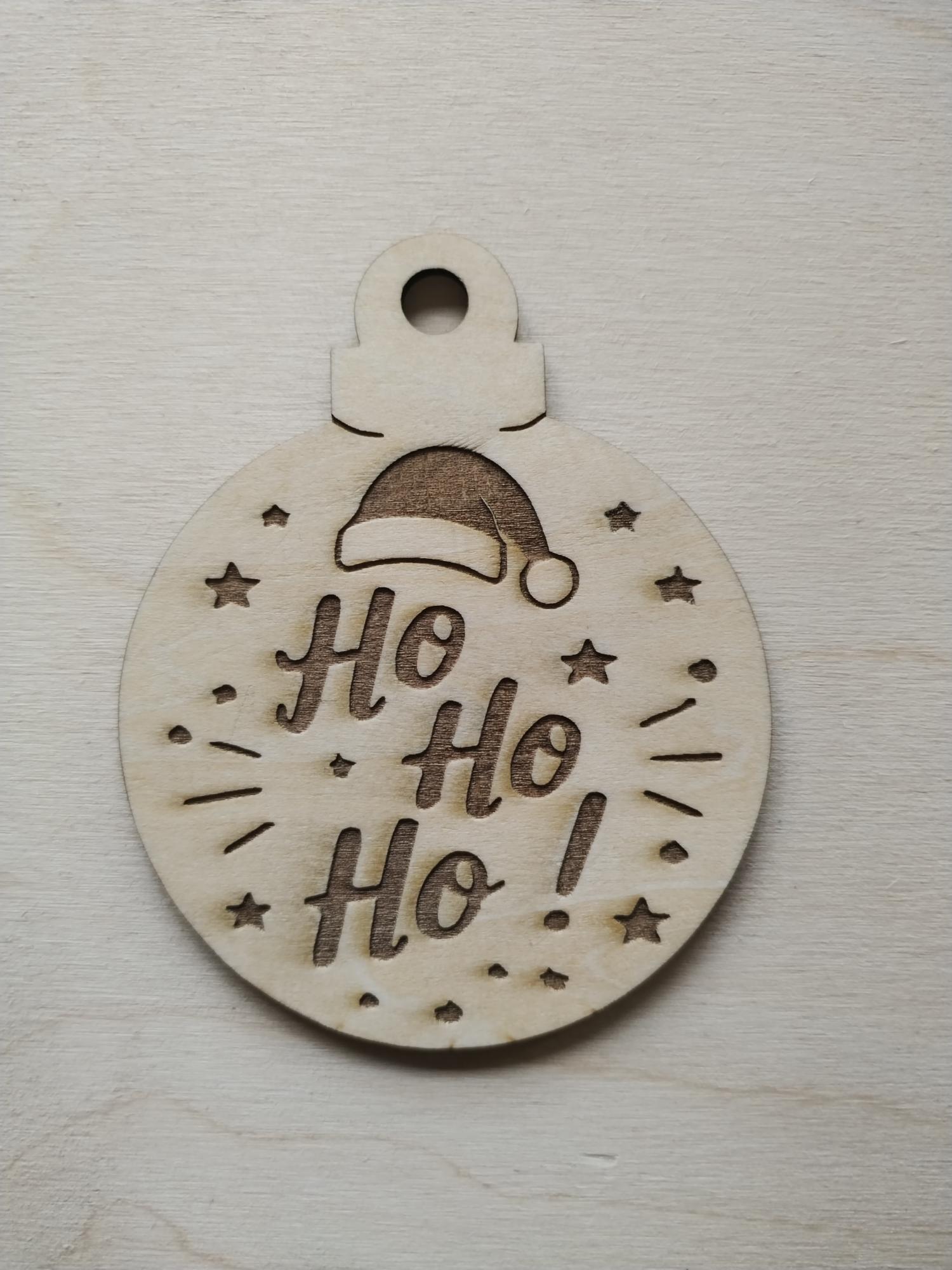 Boule de Noël Typo-classique – Ho Ho Ho !